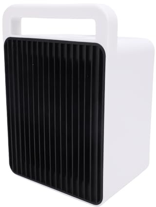 EIMSOAH Ventilador Calefactor Eléctrico de Escritorio, Calentamiento Rápido con Protección contra Vuelcos, para Mesa de Escritorio de Oficina, tamaño: N/A (Enchufe europeo 220V)