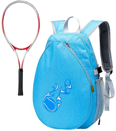 Tennisryggsäck för barn – badmintonväska med skofack | utomhusutrustning sportväska för pojkar flickor studenter | skolväska med kapacitet A1168# för racketar, kläder, handdukar resor