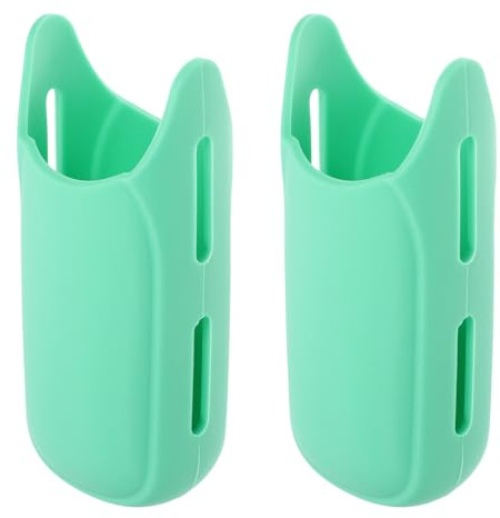 VILLFUL Manicotto Isolante in Silicone Verde per Ferro Arricciacapelli e Piastra Chioma, Copertura Termica Antiscivolo Riutilizzabile per Styling Sicuro e Protezione Mani, Set 2