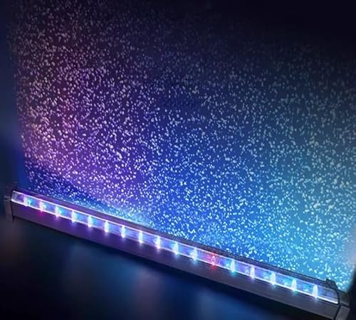 BEGONDIS LED Sprudelstein fürs Aquarium, RGB Luftausströmer mit 7-Farben-Wechsel, tauchbare Aquarium Beleuchtung und Luftblasenleiste für Süß- und Meerwasser