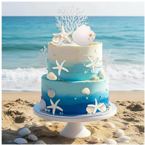 SZMK 20 Stück Meerestier Tortendeko Ocean,Geburtstag Torten Deko Unterwasserwelt,Kuchendekoration,Tortendekoration Kindergeburtstag,Cake Topper Happy Birthday für Jungen, Mädchen, Baby Shower