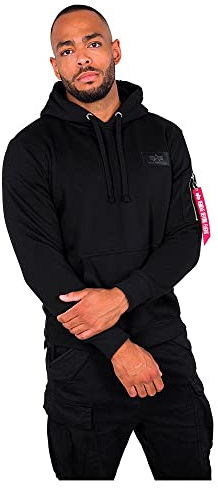 Alpha Industries Back Print Hoody Kapuzensweat für Herren Black