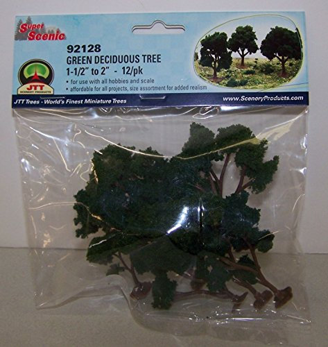 JTT Scenery Products JTT92128 Super Scenic Tree, Green Deciduous 1.5 (10)