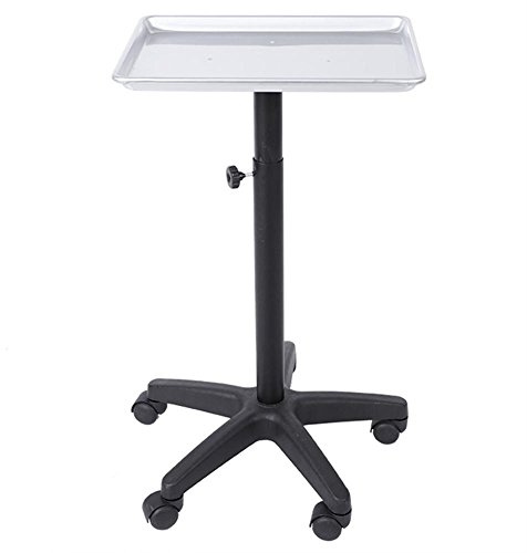 Bandeja para instrumentos de salón de belleza, carro de aluminio de altura ajustable para peluquerías, tiendas médicas, 45 x 33 x 65 cm