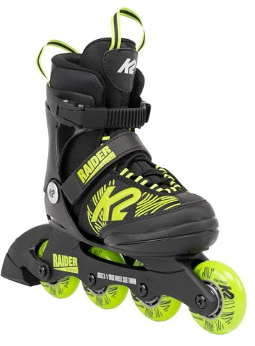 K2 Raider Inline Skates, Color: Black/Limie, Size: 11-2 (I220200101200)