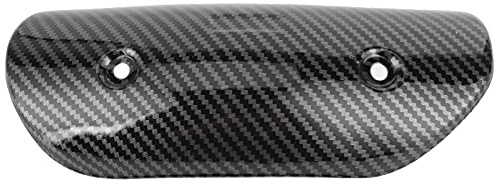 Kuuleyn Cubierta de Calor del Tubo de Escape, Protectores de protección térmica del Tubo Medio del Escape de Acero Inoxidable, modificación Universal para Motocicleta(Carbon Fiber Style)