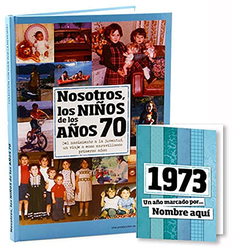 CALLE DEL REGALO 1973 Libro' Nosotros, los niños de los años 70' más tarjeta personalizable de 1973