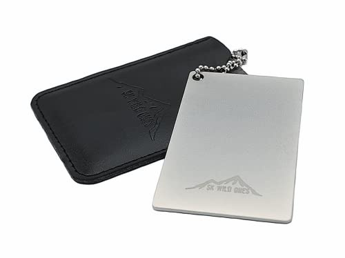SK Wild Ones Premium knivslipare, silver, utomhuskniv med grova och fina korn, kompakt diamantbrynsten för överlevnad, camping, fiskeknivar