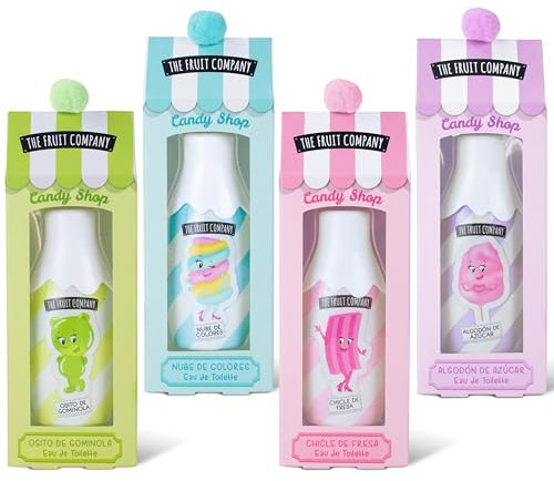 The Fruit Company Edición EXCLUSIVA CANDY, colonias EAU de Toilette. Pack de 4 uds de 40ml cada una.