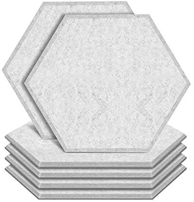 Qutsvosh 6 Pieces of Acoustic Panel Sound Insulation Pads, Sound Insulation Panels for and Acoustic Treatment