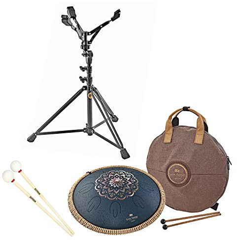 Sonic Energy MEINL OSTD2NBE Oktave Steel Tongue Drum D Amara + Handpan-Ständer + keepdrum Schlägel