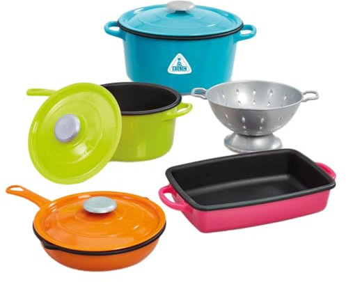 Early Learning Centre Pots And Pans Playset For Children From 3 Years Toy Kitchen Accessories For Kids Cooking Playset Elc Toys Elc Toys Saucepans