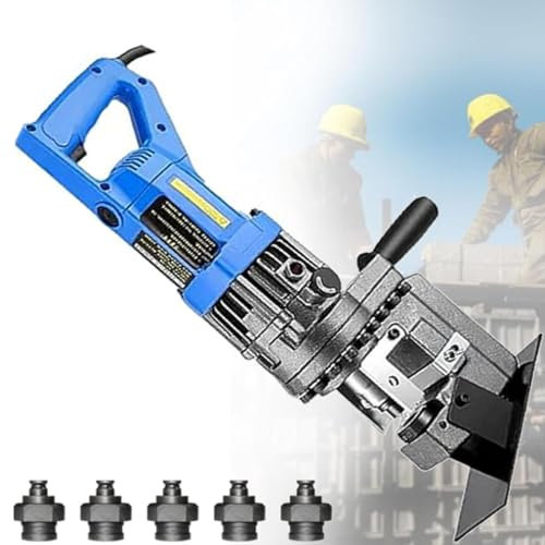 Cashwise Hydraulischer Locher, Elektrisches hydraulisches Locherwerkzeug mit 5 Werkzeugen, Hydraulischer Metalllocher mit manuellem Ölrücklaufschalter, Hydraulische Lochermaschine