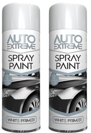 SDMAX All Purpose White Primer Spray Paint, Suitable for Wood, Metal, Plastic, and, Glass Surface, Fast Drying, Easy Application, Interior and Exterior Usage, 250ML (2 Pcs)