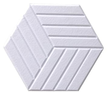 XOXLCUHR Hexagon-Akustikplatten, 12er-Pack, schalldichte Wandpaneele, hochdichte, schalldichte Schaumstoffplatten, flammhemmende Schalldämpfungsplatten