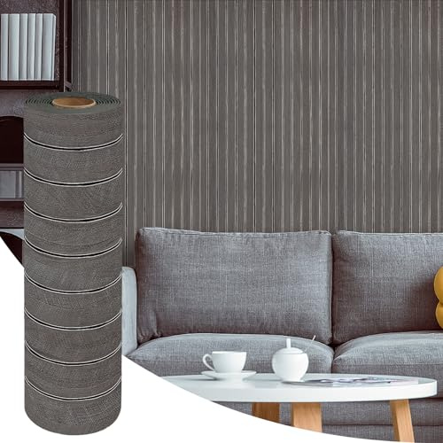 Tapete Holzoptik Selbstklebend 300CM x 40CM 3D Fliesenaufkleber,Wasserdicht Spritzschutz Ölbeständig Wandfliesen-Aufkleber,PVC Flexible Lamellenwand Holz,Lamellen Dekor für Wand,Decken,Hintergrund