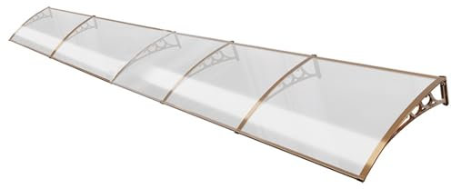 YPIOUREN Überhangmarkise for Sonnenschutz an der Vordertür, Fenstermarkise, Türüberdachung, Metallfenstertür-Markisenüberdachung for UV-, Regen- und Schneeschutz, Hohlblech(120cm/47in*360cm/142in)