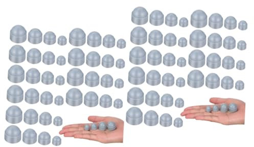 BUGUUYO 80 Stk Deckel Halbkreisförmige Muttern Sechskantmutterkappe Nussabdeckung Sechskantmuttern Schutz Abdeckung Dekorative Sechskant-überwurfmutter Nusskappen Nuss-hüte Plastik