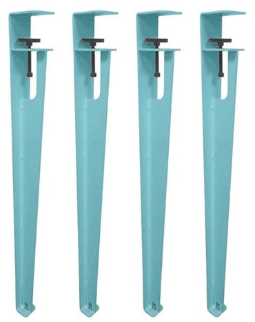 JYVDGGKKW Tischbeine aus Metall (4er-Set), Tischklemmbeine, 4 F-förmige Esstischbeine für DIY-Couchtisch-Möbelkonsole, Design ohne Stanzen zum Schutz der Schreibtischplatte, mit Bodenschoner