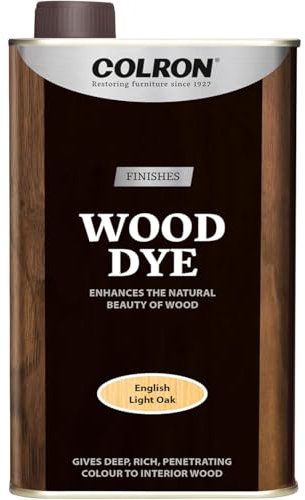 AMK® Colron Refined Wood Dye 250ml English Light Oak Enhances Wood Grain Protects Wood from Weathering