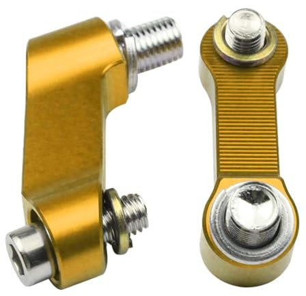 ciciTree 1 Paar Gold 10mm 8mm Motorradspiegel Extender Riser Extension Bracket Adapter