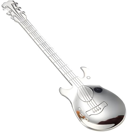 Guitar Spoons Coffee Teaspoon, Stainless Steel Musical Coffee Gifts for Men, Cute Tea Spoons for Christmas Gifts Birthday Gifts, Specialty Spoons