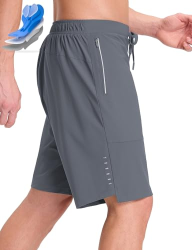 baleaf Men's Mountain Bike Shorts 4D Padded Loose-fit MTB Cycling Lightweight Bicycle Biking Shorts Zipper Pockets Dark Gray XL
