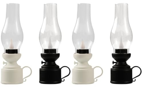 PRETYZOOM 2 Sätze Tischpetroleumlampe Retro-Lampe Öllampen Kerosinlampe Dekorative Petroleumlaterne Wiederaufladbare Lampe Öl Für Retro-petroleumlampe Antike Öllaternen Plastik 2 Stück * 2