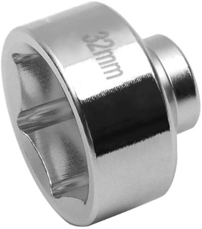 Removedor de casquillo de filtro de aceite, herramienta de llave de filtro de aceite,Llave de acero para filtro de aceite Vaso para filtro de aceite de 32 mm - Accesorios de coche de perfil bajo, herr