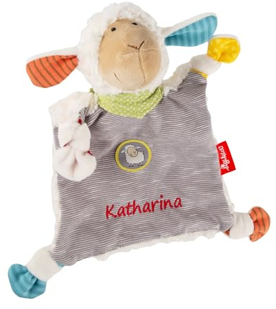 Sigikid Schmusetuch personalisierbar mit Namens-Stickerei - Geschenk für Babys zur Geburt oder Taufe - Schnuffeltücher & Trösterchen Stofftier Schnuffeltuch Babyspielzeug