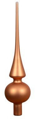 Kaemingk Christbaumspitze Glas 26cm hoch D=6cm Weihnachtsbaumspitze matt - Christbaumschmuck & Weihnachtsbaumschmuck - Brandy matt