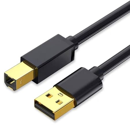 LLHCF Cable USB 2.0 chapado en oro para impresora para mejorar la conductividad y el rendimiento de larga duración, cable de impresora de velocidad de alambre