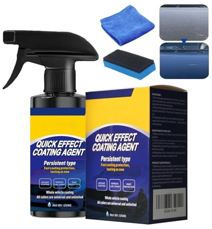 Spray Impermeabilizante Para Vehículos | Restaurador De Brillo Con Spray Para Autos | 120ml Protector Brillante Con Toalla | Para Automóvil Y Uso Diario