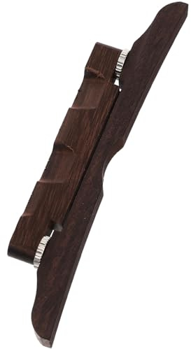 ARTSEWPLY Practical Wooden Mandolin Replacement Bridge, Easy to Use Mandolin String Bridge for Instrument Repair and Sound Enhancement Random Color