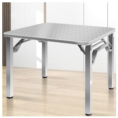 Stainless Steel Workbench with Embossed Folding Outdoor Work Table Kitchen Workstation Leg Protection Design Round Corner Dining Table Silent Sliding Rails Double Spring Structure