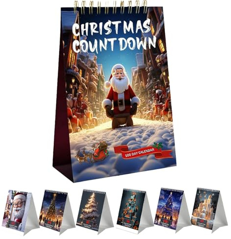Weihnachts Countdown Kalender,Abreiß-Kalender Als Tisch Adventskalender Für Weihnachten - Tischdekoration Für Dezember Wohnzimmer Fenster Eingangsbereich Homeoffice