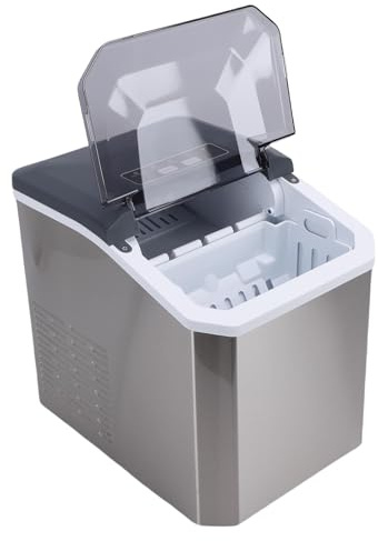 Zhjvihx Máquina para Hacer Hielo en Encimera, Máquina de Hielo Portátil con Funcionamiento con una Sola Tecla y Tecnología Silenciosa, para Uso Comercial en el Hogar, Cocina, Bar, (Enchufe europeo