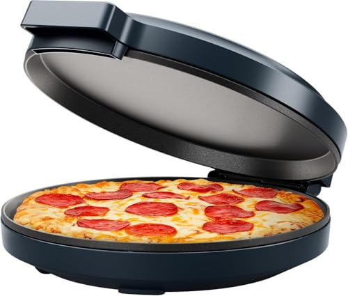 Chefman Everything Maker & Pizza Oven – Electric Worktop Pizza Oven with 30 cm Non-Stick Cooking Plates for Pizza, Quesadillas, Omelettes and More with Indicator Lights