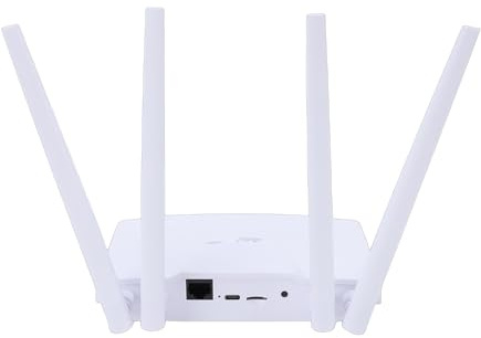 ZDAGELD Router WiFi Portatile 4G LTE 300Mbps con Slot SIM Card, 32 Utenti, Copertura 300 Mq, Interfaccia LAN, 4 Antenne, WAN, Batteria 4000mah, Tasto WPS, CPE = Modem + Router