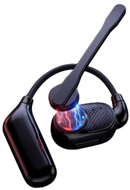 Open Ear Bluetooth Handsfree Headset with Detachable Mic, ENC Noise Cancelling Bluetooth Earpiece, Wireless Over Ear Piece, Ambidextrous Left/Right Wearable for Office/Call Center/Driving, 25H Battery
