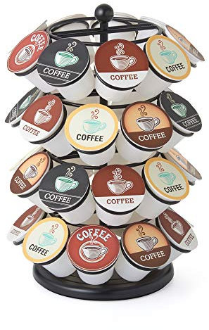 NIFTY 5636B - Carosello portaoggetti per cialde da caffè, fino a 36 confezioni K-Cup in acciaio, nero