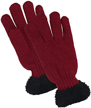 Claus Modes Damen Finger Handschuh in 4 Farben mit Thinsulate, Farben:rot, Handschuhgröße:L