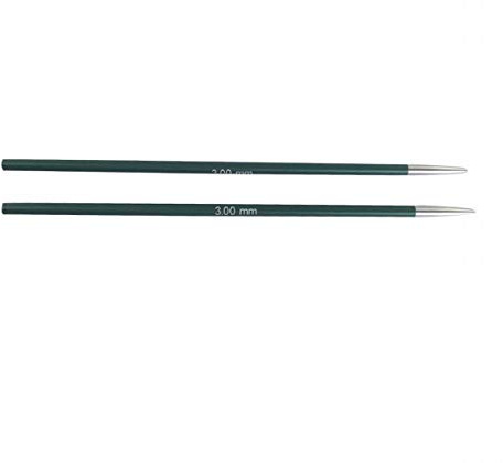 Lotus Yarns Zing Aluminium-Stricknadelspitze, austauschbare Rundstricknadel für handgefertigte, kreative Bastelarbeiten, 11,4 cm, Größe 2,5