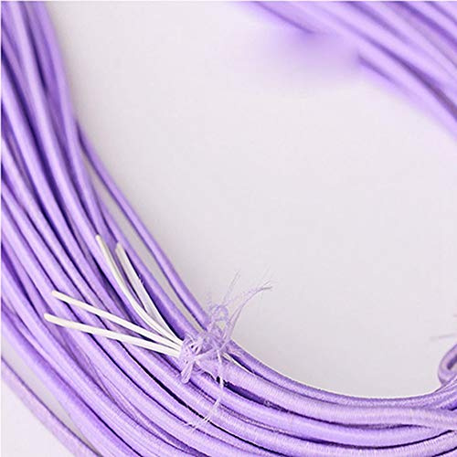 Egurs - Cinta de goma elástica (redonda, 2 mm, 48 m), lavanda
