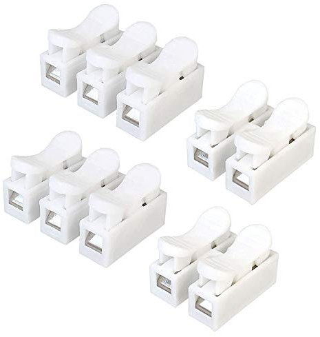 Aiqeer 90 Pezzi Kit Connettore Molla Rapido, Morsetto a Molla Connettore, Morsettiera Molla Rapido, Collegamento per Cablaggio Elettrico e Alimentazione Illuminazione (CH2 & CH3)