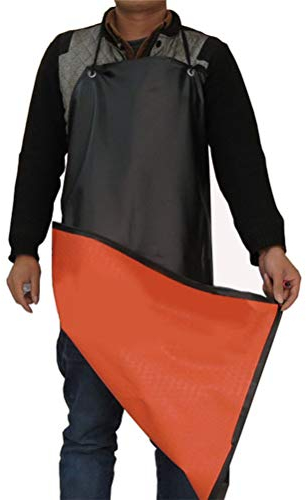 BSTQC Herren-Schürze, strapazierfähig, wasserdicht, schmutzabweisend, extralange Schürze für Küche, Geschirrspülen, Labor, Metzger, Angeln
