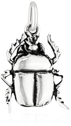 NKlaus Kettenanhänger Scarabäus 925 Silber ägyptisch Glücksbringer 2cm Amulet Anhänger 7465