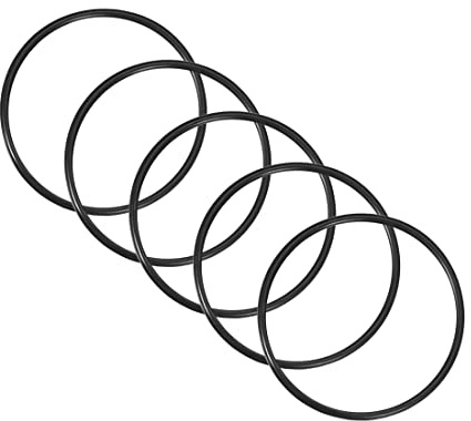 PATIKIL 80mmx72mmx4mm Nitrile Gomma O-Ring, 5 Pezzi Metrico Meccanico Sigillatura Guarnizione Rondelle di Tenuta Anelli per Acqua Idraulici, Nero