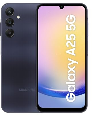 Samsung Galaxy A25 5G - Smartphone sbloccato senza contratto, telefono Android da 128 GB, ricarica rapida, fotocamera da 50 MP, blu e nero