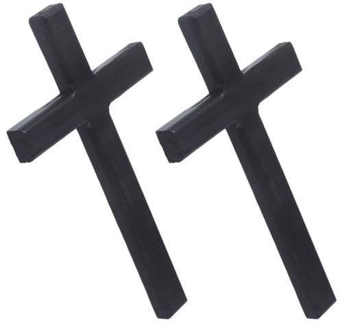 STOBAZA 2stücke Holzkreuz Deko Wandkreuz Aus Holz Für Christliche Raumgestaltung Modernes Design Handgefertigtes Ornament Für Zuhause Und Büro Als